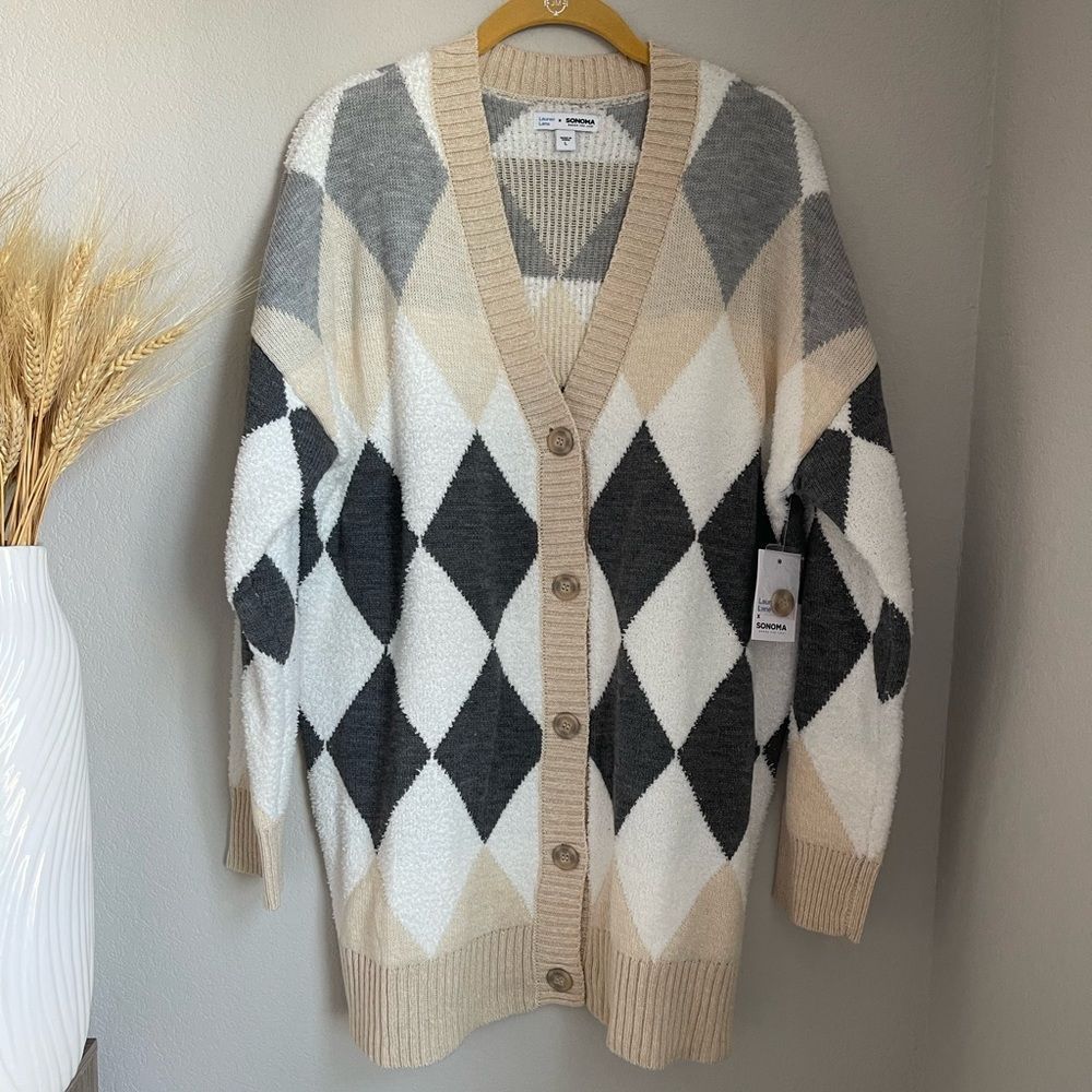 Lauren Lane x Sonoma Women's Long Sleeve Cardigan - Size L